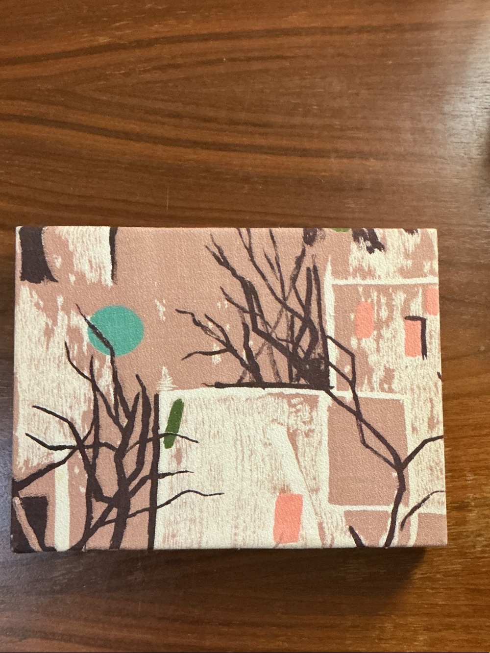 Hand Stretched Midcentury Modern Fabric Wall Art